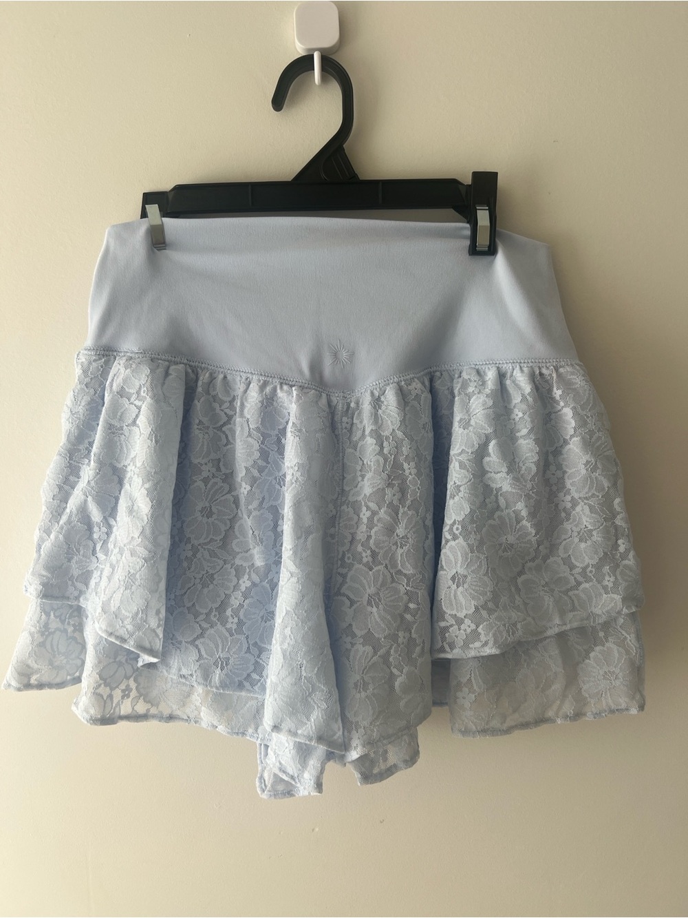 aerie Light Blue Lace Layered Skort